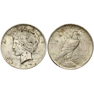 USA 1 Dollar 1922 'Peace Dollar' Philadelphia. Averse: Capped head of Liberty left; headband with rays. Lettering...