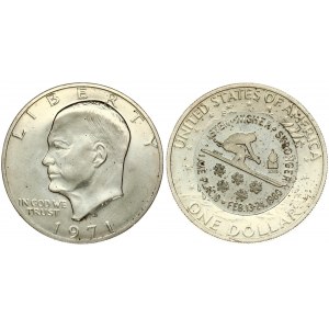 USA 1 Dollar 1971 S 'Eisenhower Dollar'. Averse Dwight D. Eisenhower facing left with the date below. Reverse...