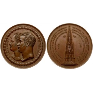 Russia Medal (1815)  For the Foundation of the Monument Near Berlin Dedicated to the 1813-1815 Military Events; . By H...