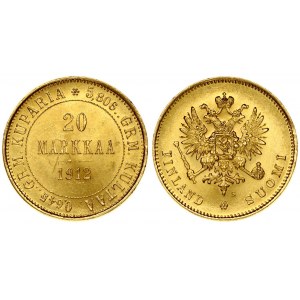 Russia for Finland 20 Markkaa 1912 S Nicholas II (1894-1917). Averse...