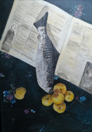 Katarzyna Zachtej (ur. 1980), Martwa natura z rybą, 2021
