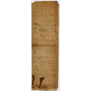 REJESTR RZECZY RUCHOMYCH I NIERUCHOMYCH, Bark, 3.07.1749