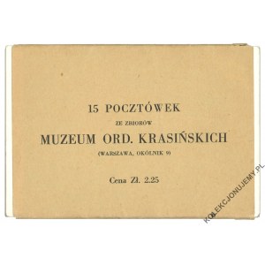[WARSZAWA] 15 pocztówek ze zbiorów Muzeum Ordynacji Krasińskich