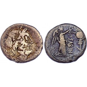 Roman Republic Vettius Sabinus AR Quinarius 99 BC with Chopmarks