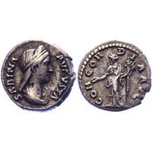 Roman Empire Denarius 136 AD, Sabina