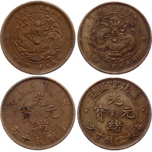 China Chihli & Fookien 2 x 10 Cash 1901 - 1906 (ND)
