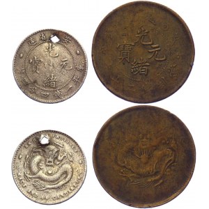 China Lot of 2 Coins 1897