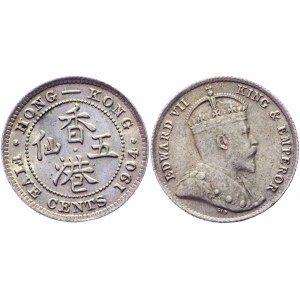 Hong Kong 5 Cents 1904