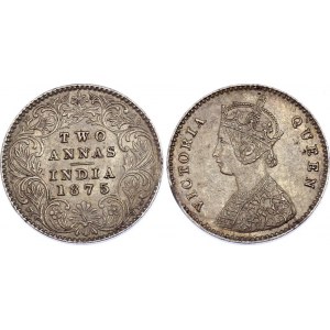 British India 2 Annas 1875