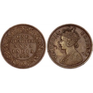 British India 1/4 Anna 1889
