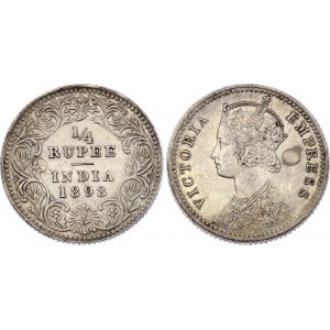British India 1/4 Rupee 1898