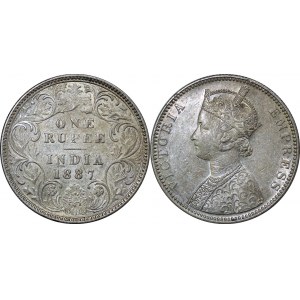 British India 1 Rupee 1887 B
