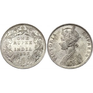 British India 1 Rupee 1893 B