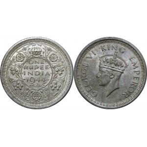 British India 1 Rupee 1944 L