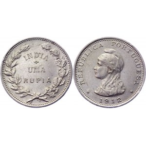 India Portuguese 1 Rupia 1912