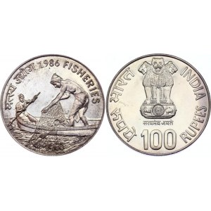 India 100 Rupees 1986 FAO