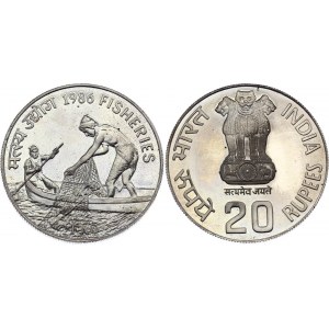India 20 Rupees 1986 FAO