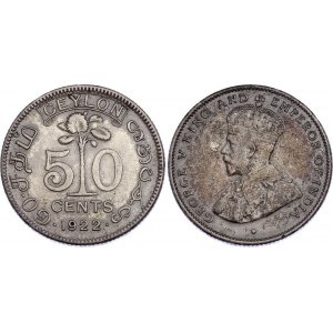 Ceylon 50 Cents 1922