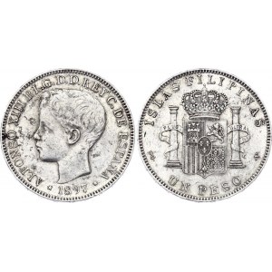 Philippines 1 Peso 1897 SVG