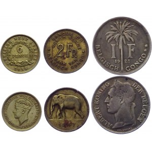 Africa Lot of 3 Coins 1923 - 1947
