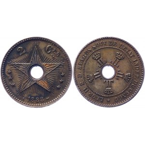 Belgian Congo 2 Centimes 1888