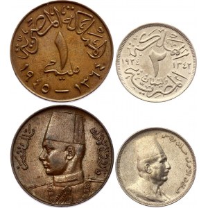 Egypt 1 & 2 Millieme 1924 - 1945 AH 1342 - 1364