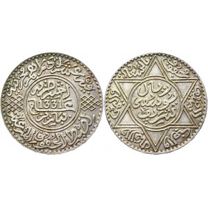 Morocco 10 Dirhams / 1 Rial 1913 AH 1331