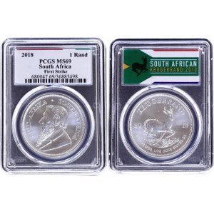 South Africa 1 Rand 2018 PCGS MS 69