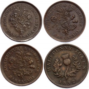Canada Lot of 4 Tokens 1832 - 1836 (ND)