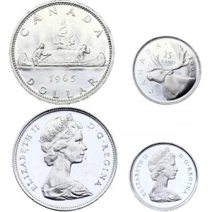 Canada 25 Cents & 1 Dollar 1965 - 1968