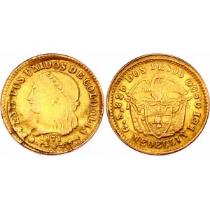 Colombia 2 Pesos 1871