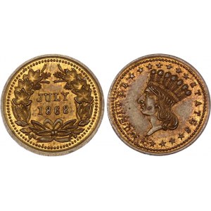 United States Indian Head Token July 1868