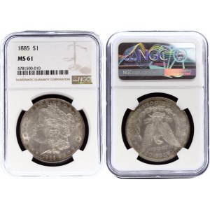 United States 1 Dollar 1885 NGC MS 61