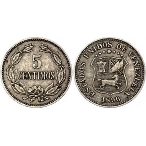 Venezuela 5 Centimos 1896 RARE