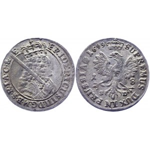 German States Brandenburg 1/5 Taler / 18 Groschen 1699 SD