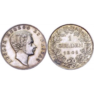 German States Nassau 1 Gulden 1841 Edge Defect