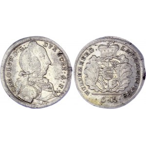 German States Württemberg 6 Kreuzer 1748