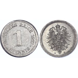 Germany - Empire 1 Pfennig 1917 E Error