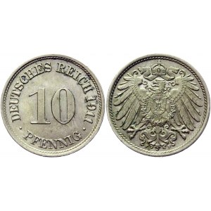 Germany - Empire 10 Pfennig 1911 F