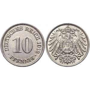 Germany - Empire 10 Pfennig 1913 F