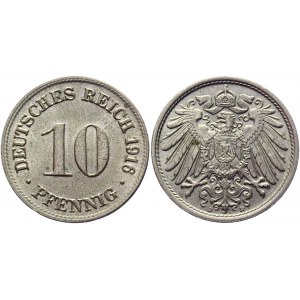 Germany - Empire 10 Pfennig 1916 D