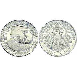 Germany - Empire Saxony 3 Mark 1917 (2003)