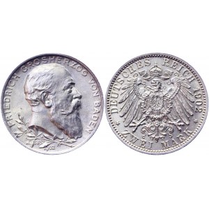 Germany - Empire Baden 2 Mark 1902