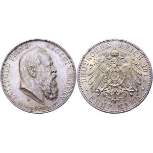 Germany - Empire Bavaria 5 Mark 1911 D Commemorative Issue