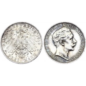 Germany - Empire Prussia 3 Mark 1912 A