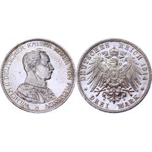 Germany - Empire Prussia 3 Mark 1914 A