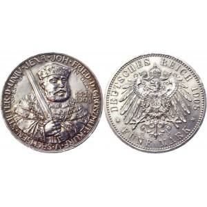 Germany - Empire Saxe-Weimar-Eisenach 5 Mark 1908 A