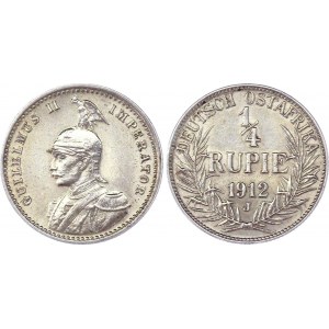 German East Africa 1/4 Rupie 1912 J