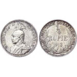 German East Africa 1/4 Rupie 1913 J