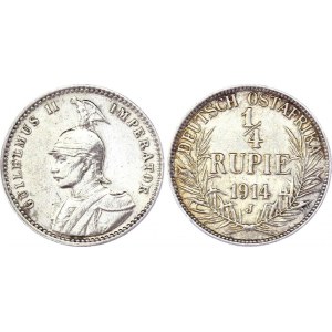 German East Africa 1/4 Rupie 1914 J